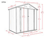 6' x 4' x 6' Arrow Cover It Brown Shed