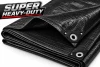 Black Super Heavy-Duty Poly Tarp
