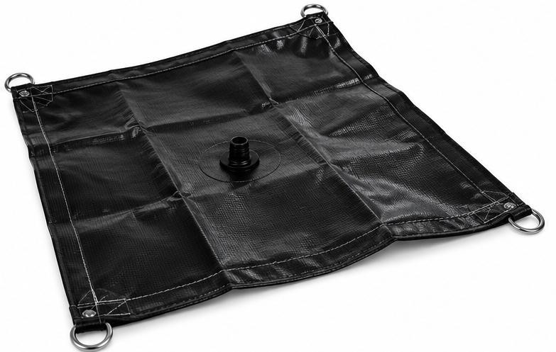 05 x 05 6 oz Poly Drain Tarp Silver/Black