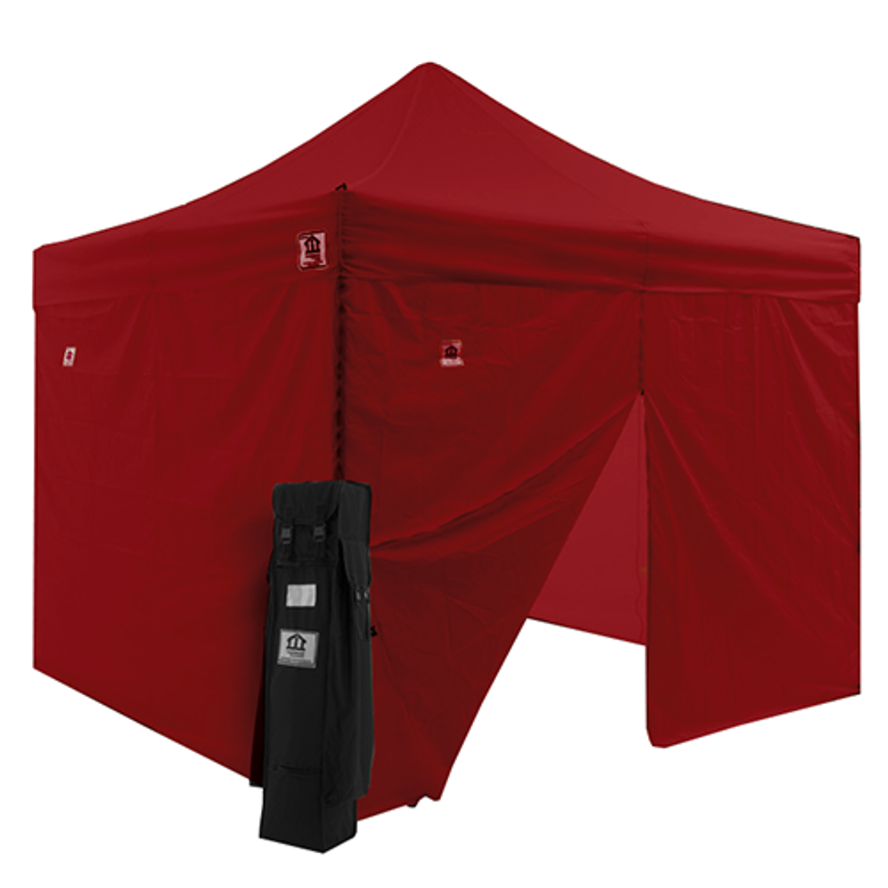 10' X 10' Instant Canopy With (4) Pc. Side Wall Kit - Red