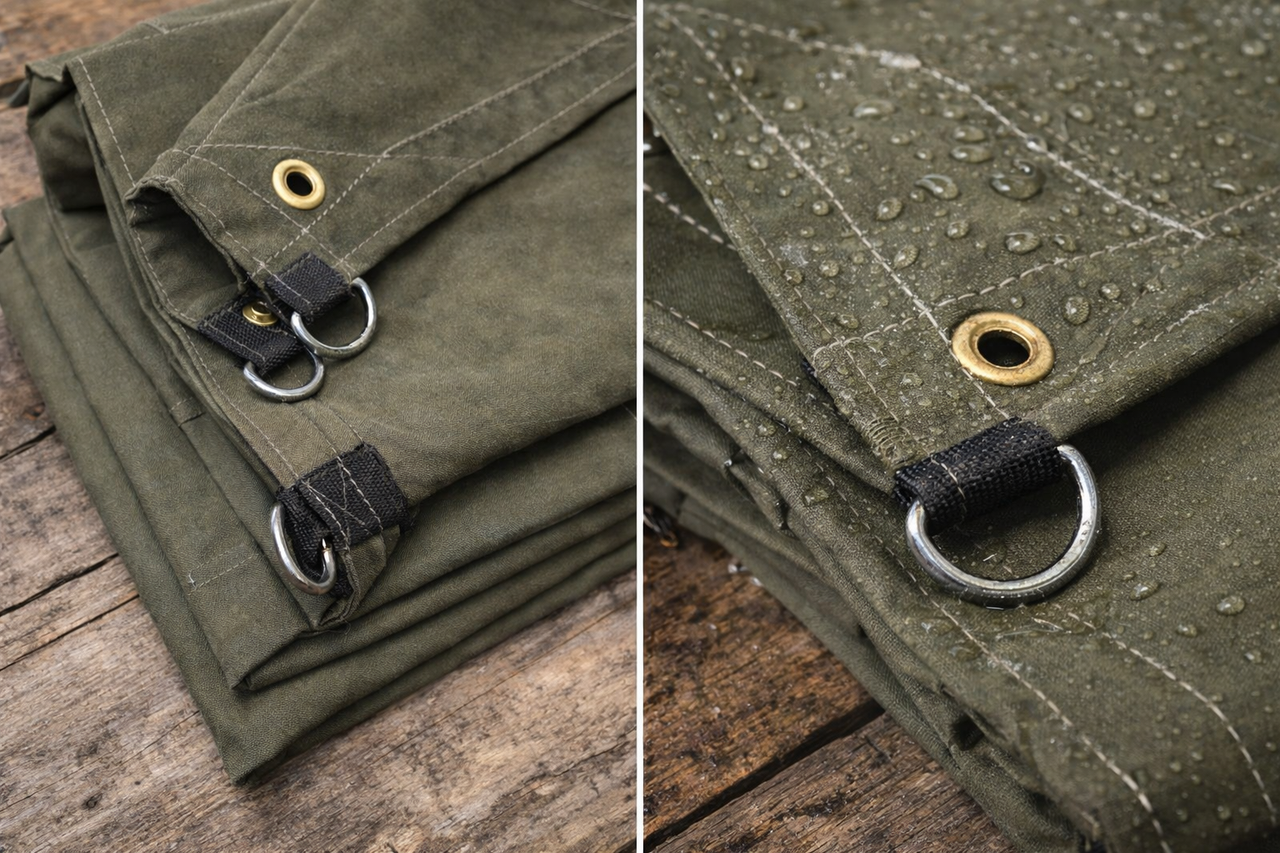 06' x 08' Canvas Tarp With D-Rings