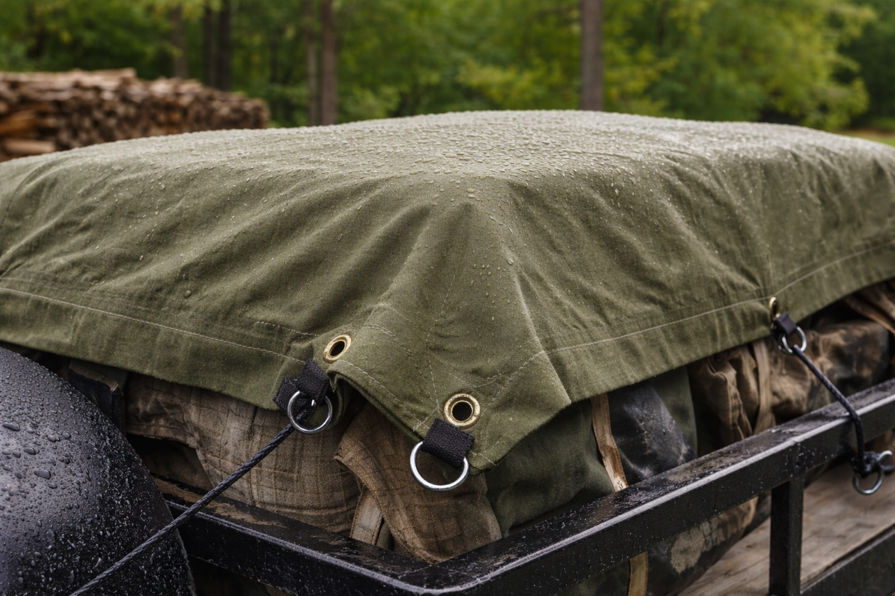 08' x 10' Canvas Tarp With D-Rings