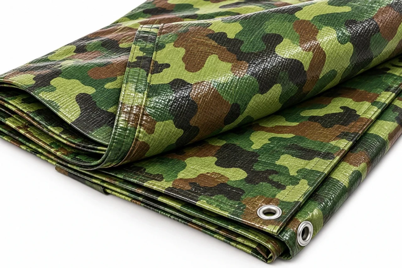 Woodland Camouflage Poly Tarp