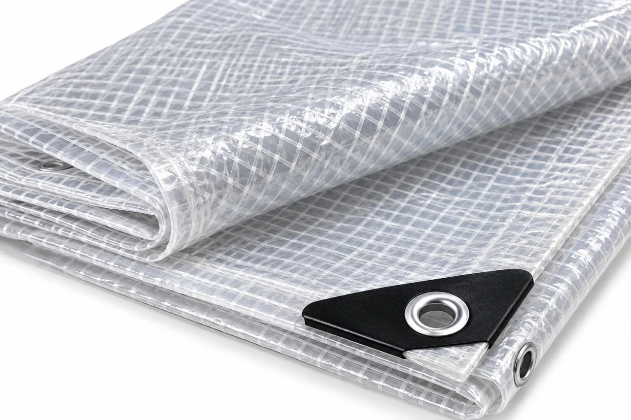 Clear String Reinforced Poly Tarp