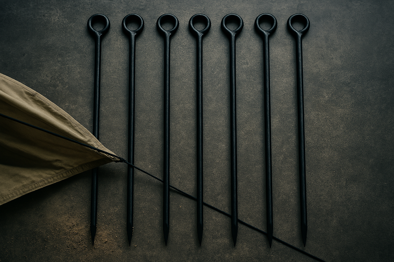 31" Heavy Duty Tent Stake With Eye Hook (Set Of 10)