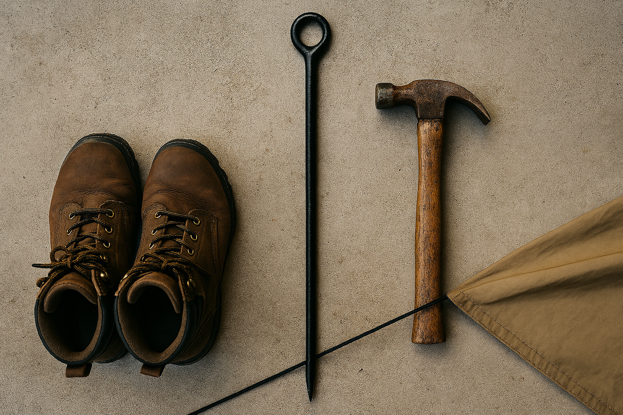 31" Heavy Duty Tent Stake With Eye Hook (Set Of 10)