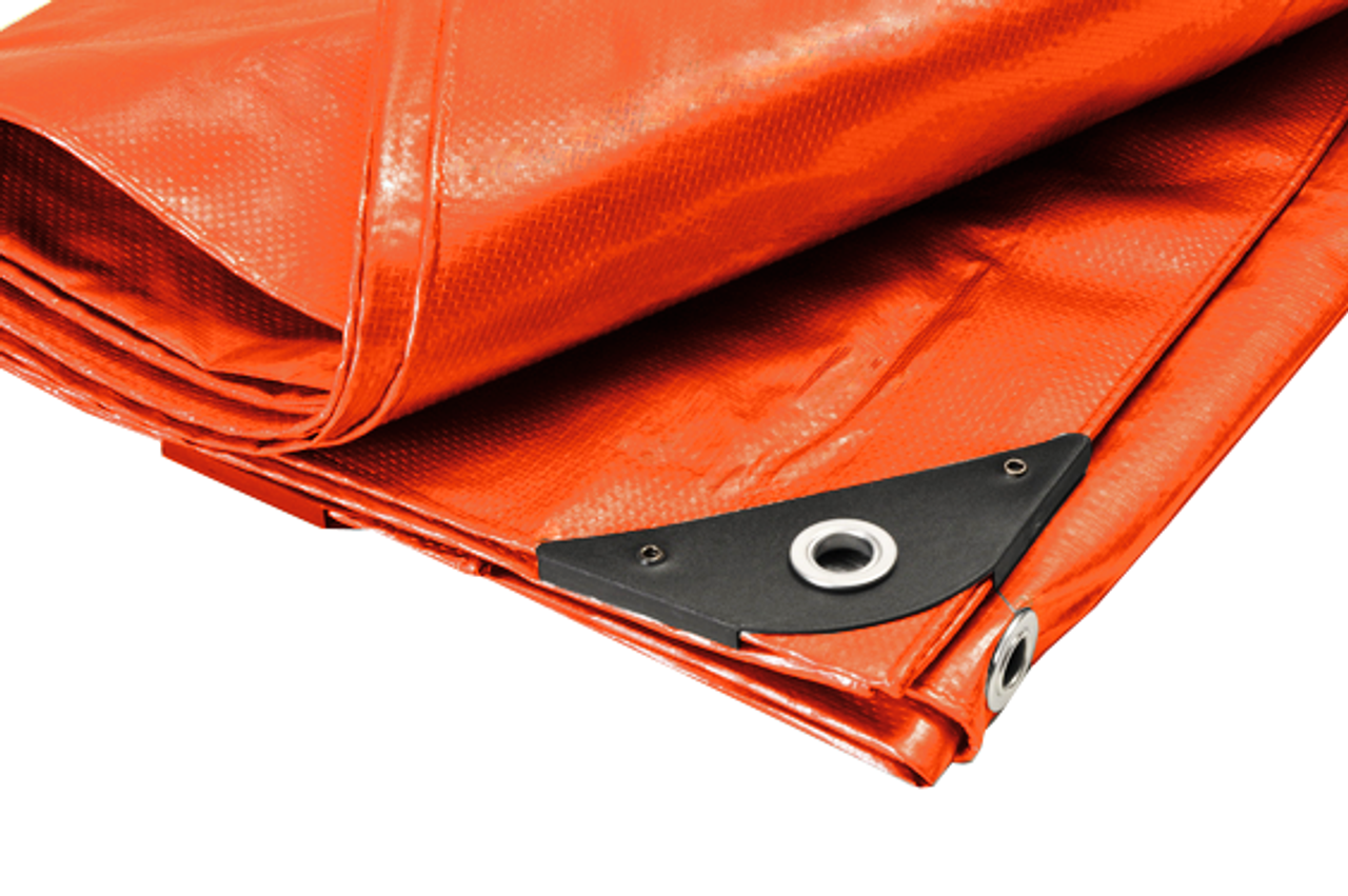 40' X 40' Heavy Duty Premium Orange Poly Tarp (39'6" x 39'6")