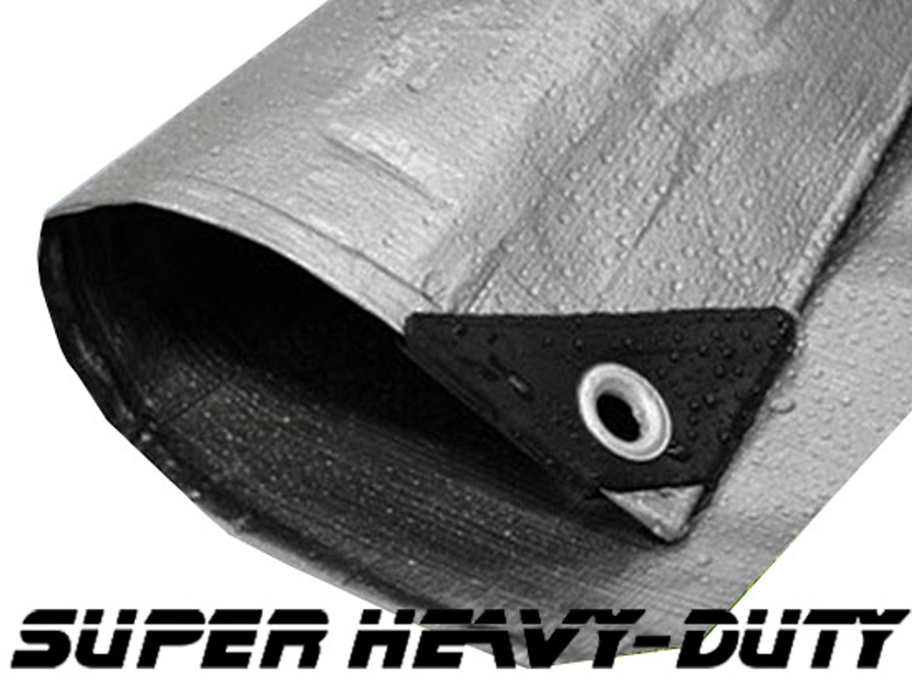 14 X 20 Super Heavy-Duty Tarp Silver/Silver(Finished Size 13'6" x 19'6")