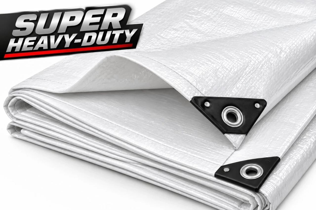 White Super Heavy-Duty Poly Tarp