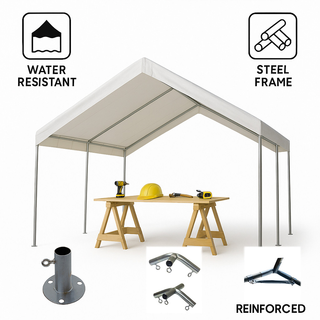 18' X 20' Valance Canopy 1-5/8" Dia. HD Galvanized Frame