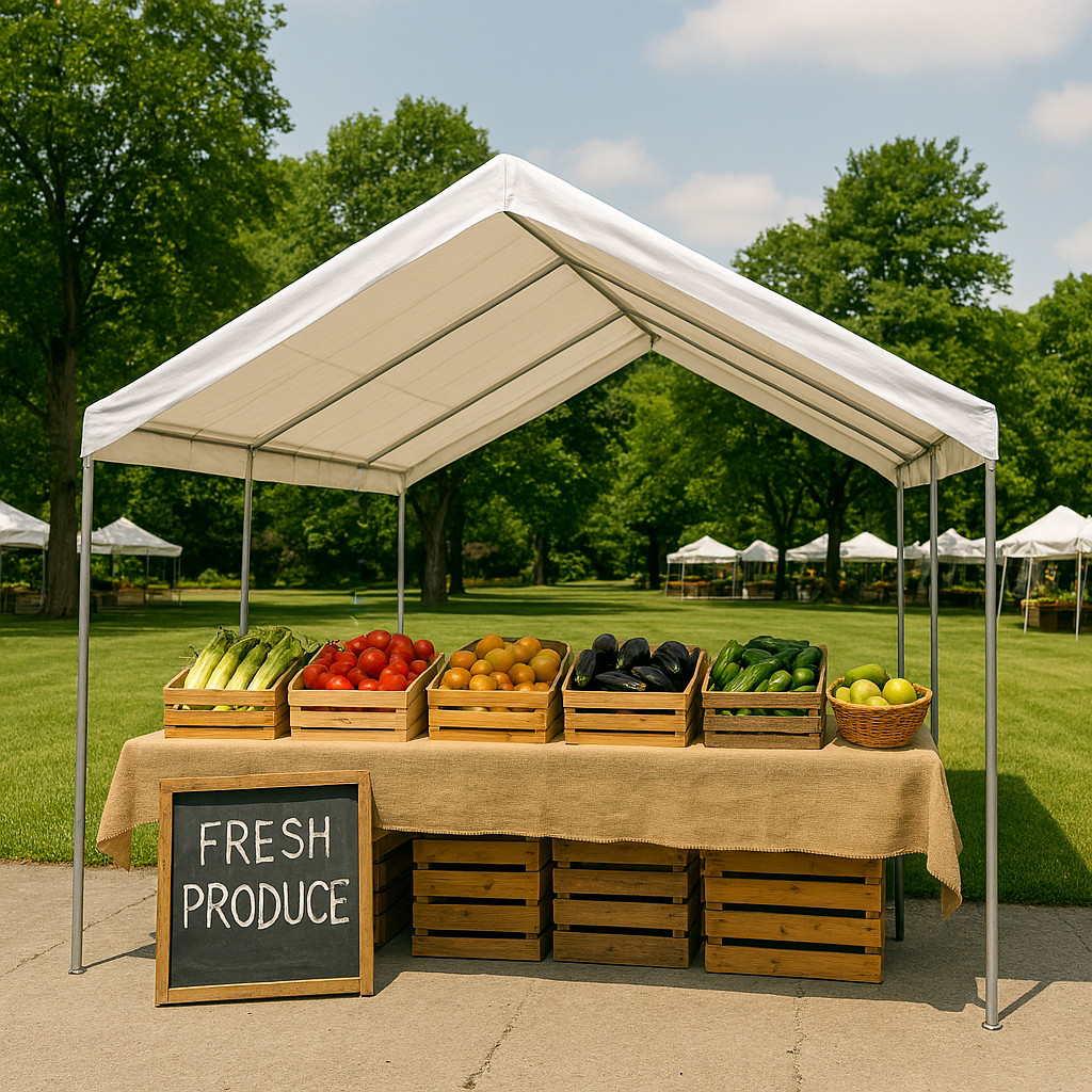 18' X 20' Valance Canopy 1-5/8" Dia. HD Galvanized Frame