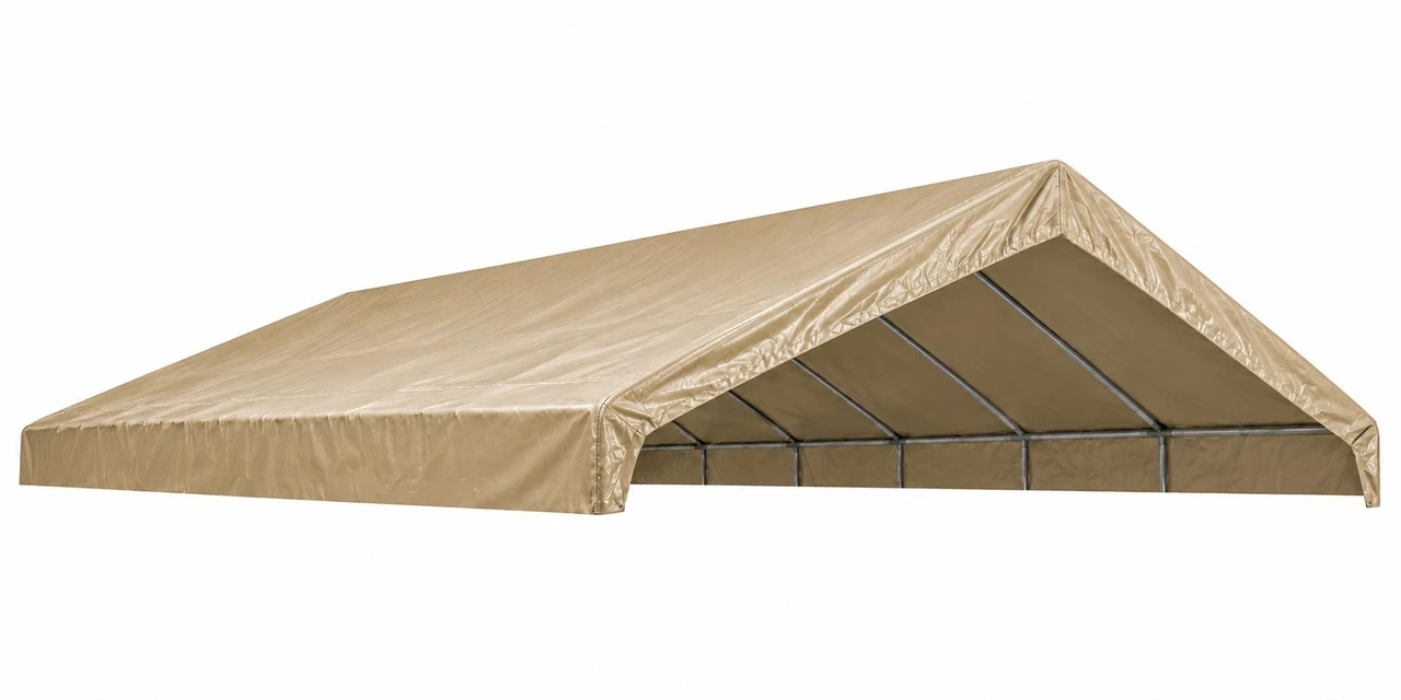 Image of a tan valance canopy replacement cover