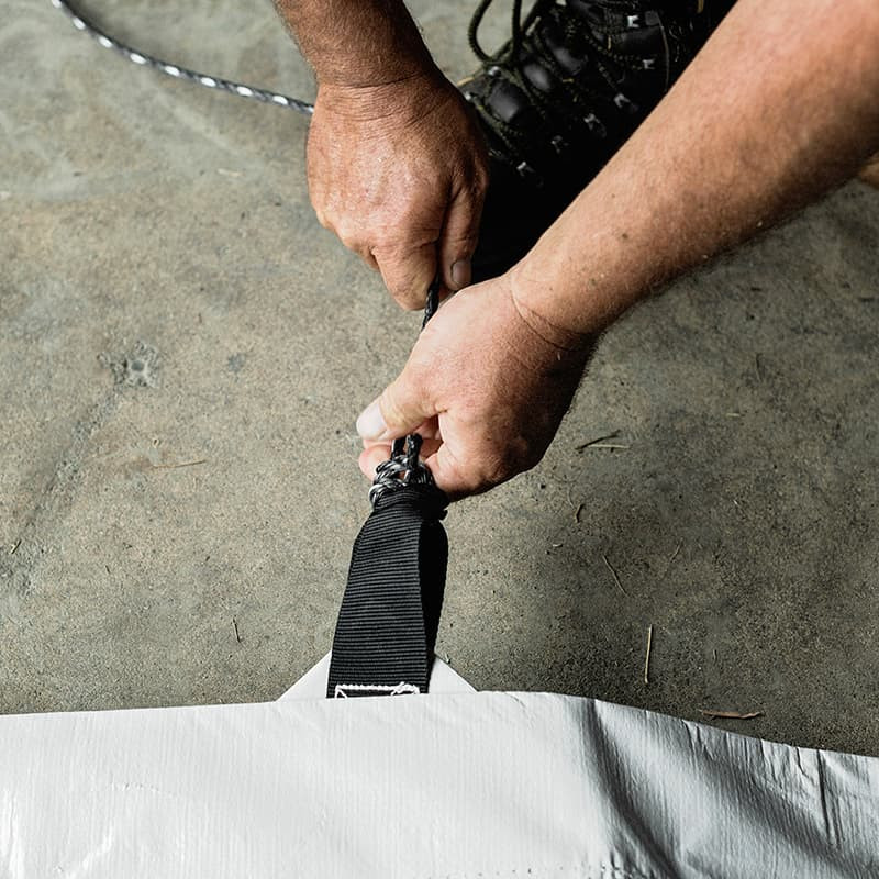 Bull Flex™ Hay Tarp System – Reinforced Poly Bale Cover (52' Length)