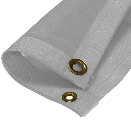 8' x 20' White Mesh Tarp Shade Tarp 7' 6" x 19' 6" Finished