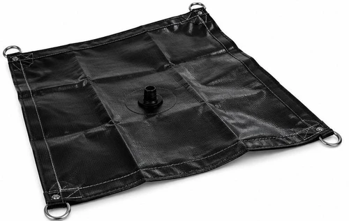 05 x 05 6 oz Poly Drain Tarp Silver/Black