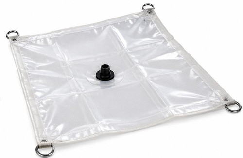 07 x 07 13 oz Vinyl Drain Tarp Translucent Fire Retardant