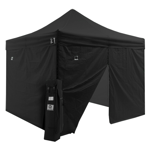 10' X 10' Instant Canopy With (4) Pc. Side Wall Kit - Black