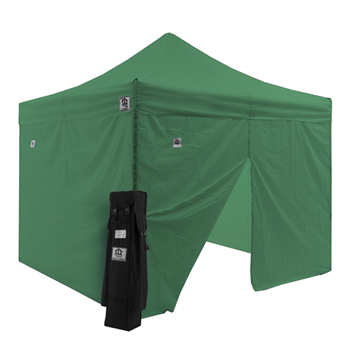10' X 10' Instant Canopy With (4) Pc. Side Wall Kit - Green