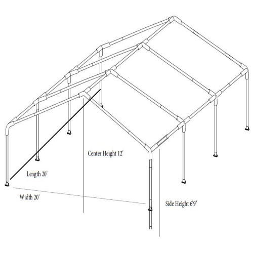 20' x 20' 1-3/8" Event Canopy With Valance Top