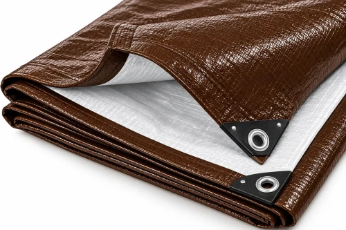 Brown White Heavy Duty Poly Tarp