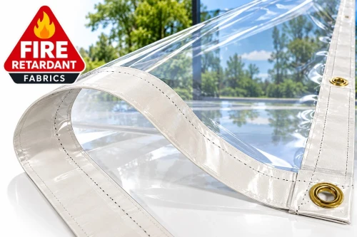 Clear PVC Vinyl Fire Retardant Tarp
