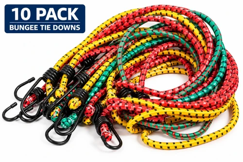 30" Multi Colored Bungee Tie Downs