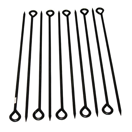 18" Heavy Duty Tent Stake With Eye Hook (Set Of 10)