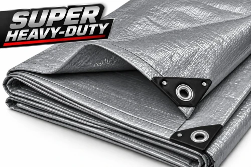 Silver Super Heavy-Duty Poly Tarp