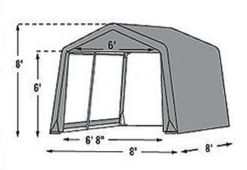 8' X 8' X 8' Portable Storage Shed