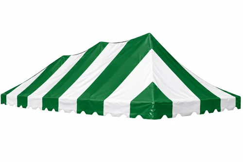 20' X 30' Carnival Top Replacement Cover Green/White