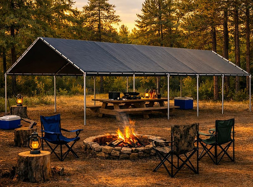 18' x 40' Heavy Duty Canopy Tent | Steel Frame Carport Shelter