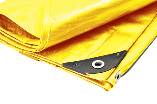 14' X 16' Heavy Duty Premium Yellow Poly Tarp (13'6" x 15'6")