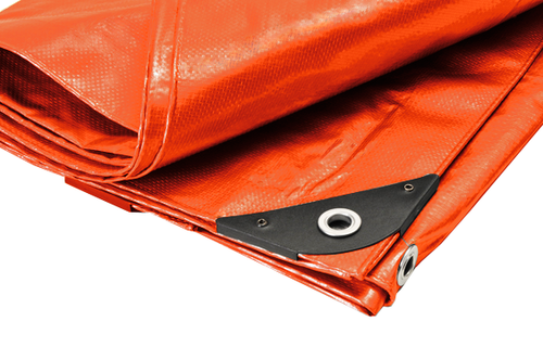 12' X 20' Heavy Duty Premium Orange Poly Tarp (11'6" x 19'6")