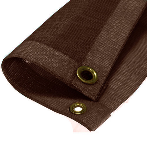 Brown Mesh Tarp 07' X 16' (Finished Size 6'6" x 15'6")