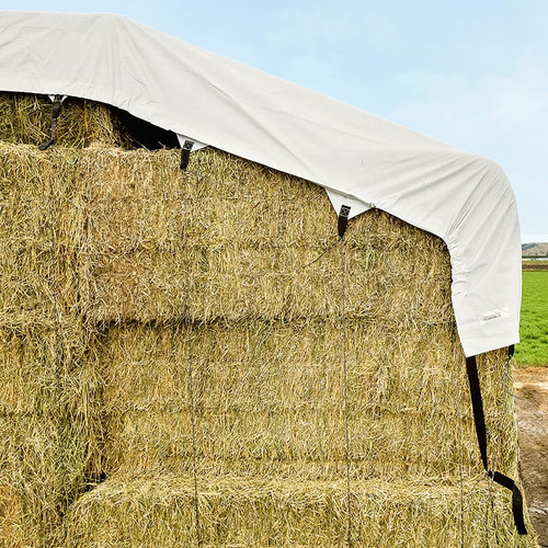 Bull Flex™ Hay Tarp System – Reinforced Poly Bale Cover (52' Length)