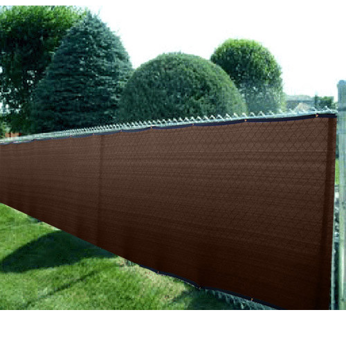 8' X 50' Heavy Duty Brown Fence Screen Mesh Tarp