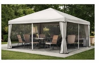 Canopies and enclosures for outdoor shelter