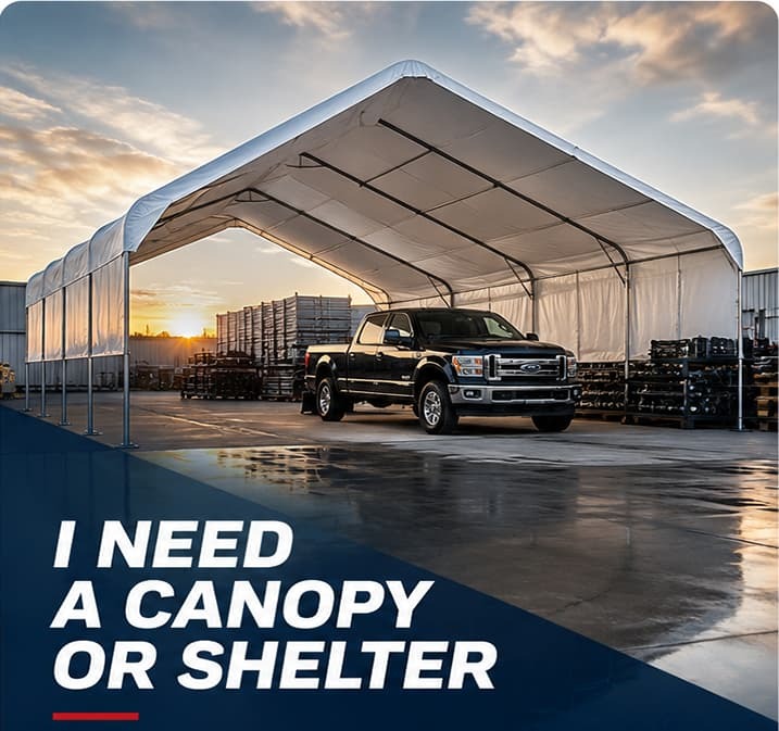 Heavy duty canopy shelter