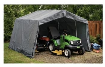 Outdoor storage shelters and tarps