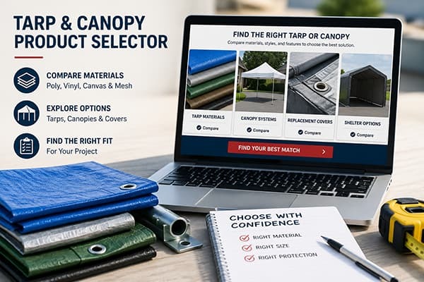 Tarp and canopy product selector