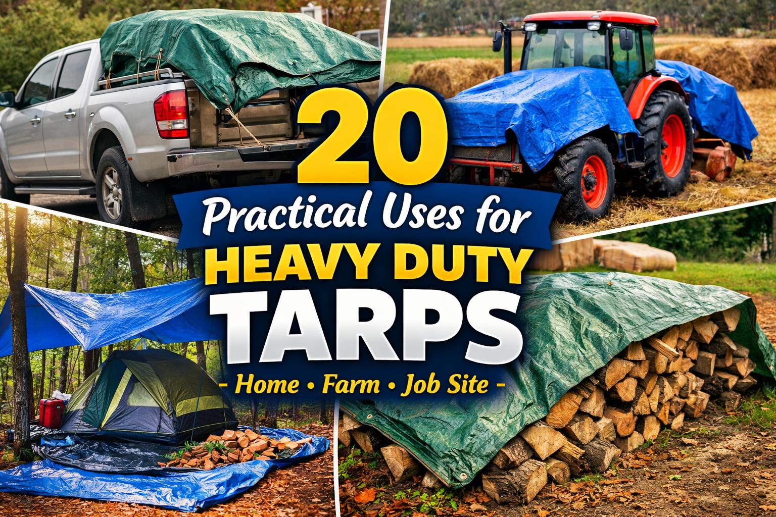 20 Practical Uses for Heavy Duty Tarps Around the Home, Farm, and Job Site