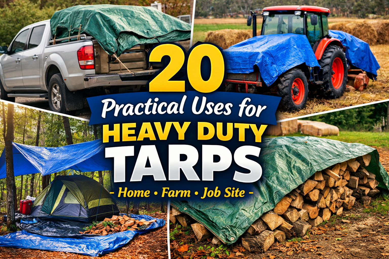 20 Practical Uses for Heavy Duty Tarps Around the Home, Farm, and Job Site