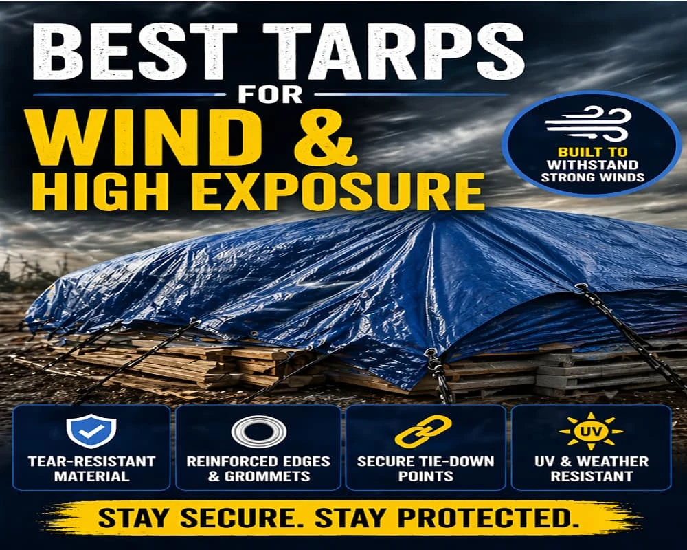 Best Tarps for Wind & High Exposure (Complete Guide)