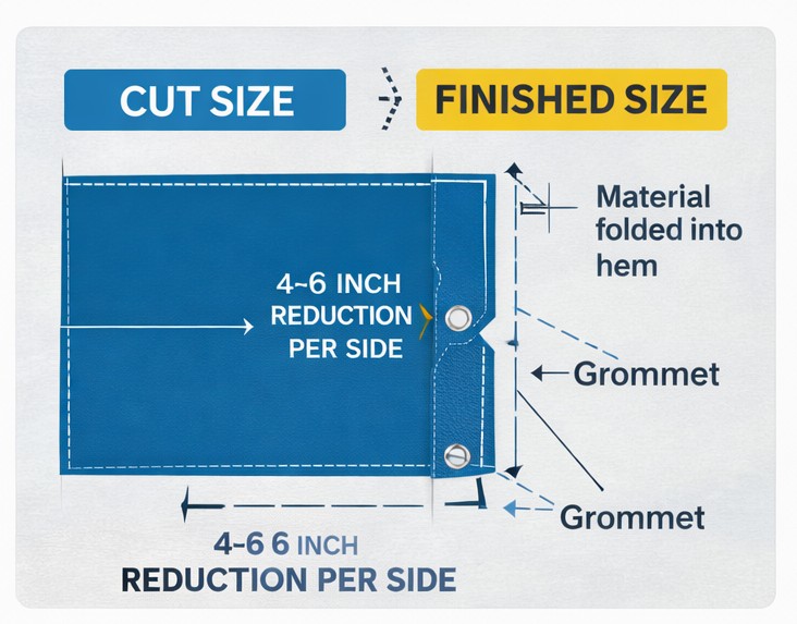 Cut Size vs Finished Size: What Tarp Dimensions Really Mean