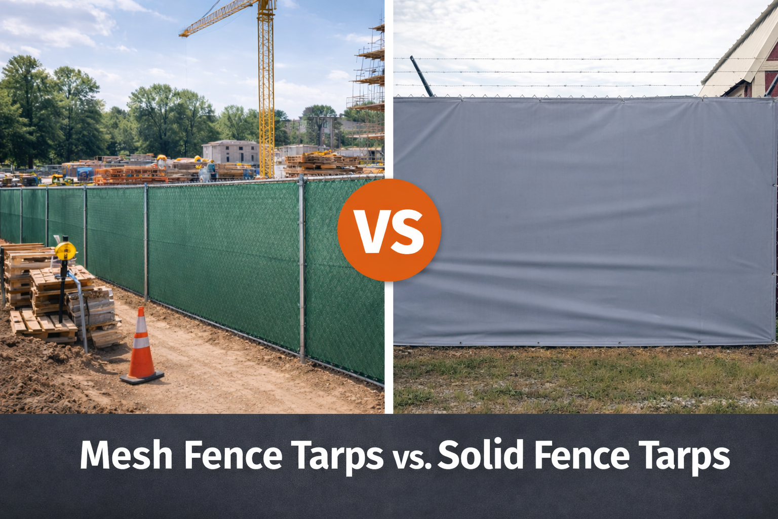 Mesh vs. Solid Tarps for Fencing: Which Is Right for Your Site?