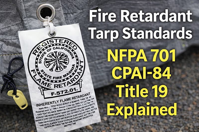 What Do Fire Retardant Tarp Standards Mean? (NFPA 701, CPAI-84 & Title 19 Explained)