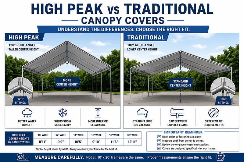 High Peak vs Traditional Canopy Covers (Complete Guide)