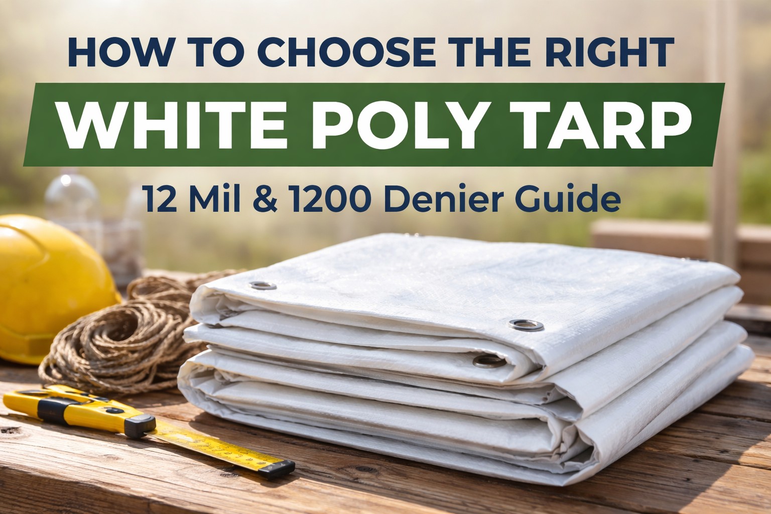 How to Choose a White Poly Tarp | 12 Mil & 1200 Denier Guide