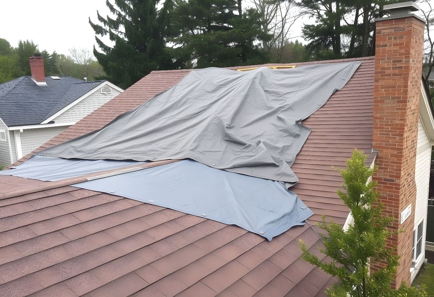 How To Cover A Roof Leak With A Tarp