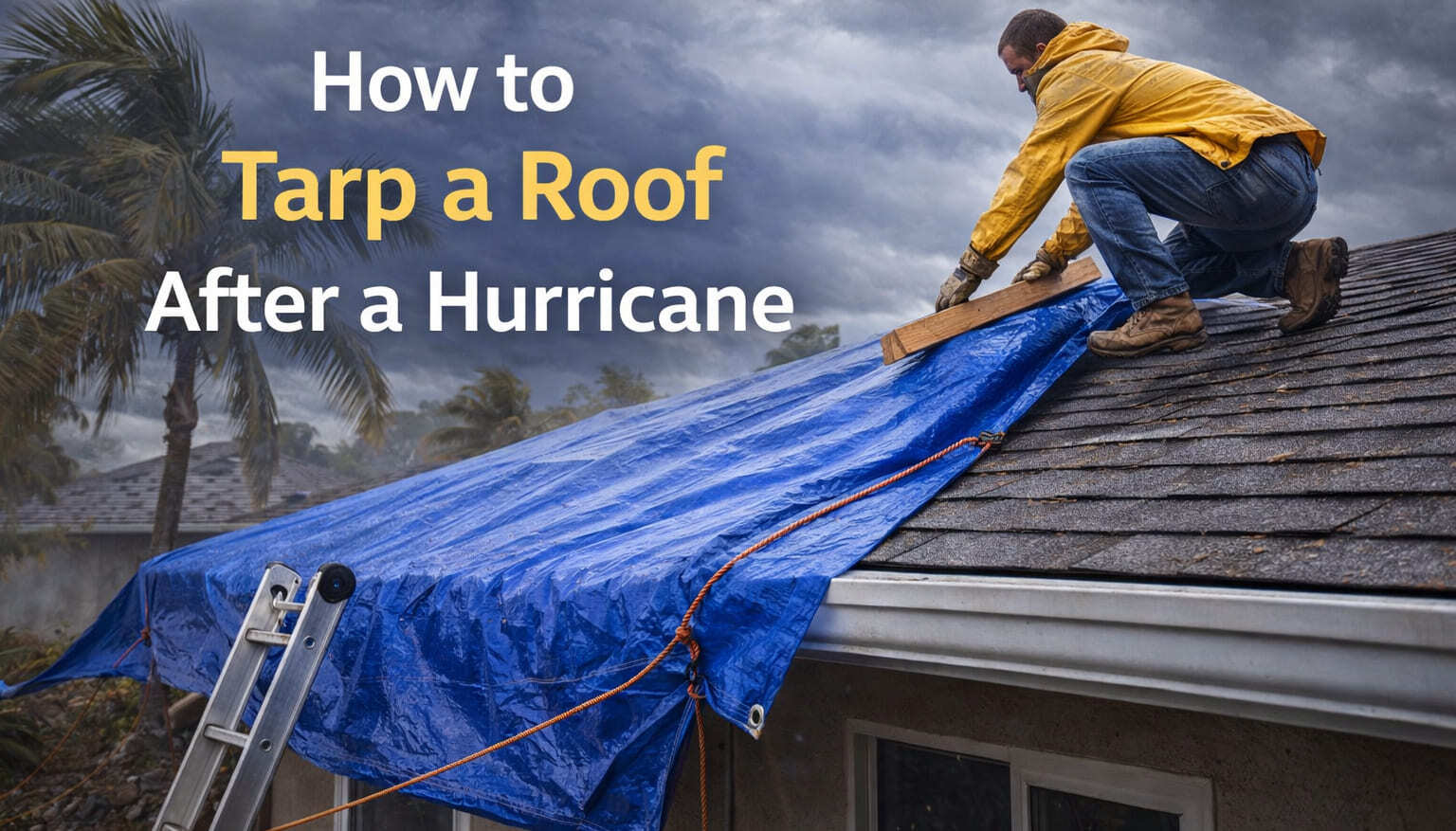 How to Tarp a Roof After a Hurricane: Temporary Storm Damage Protection